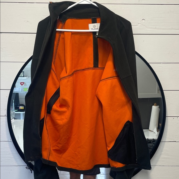 Vintage Burton Men's Black and Orange Light Weight Zip-Up Jacket - Mens Large - Picture 4 of 11